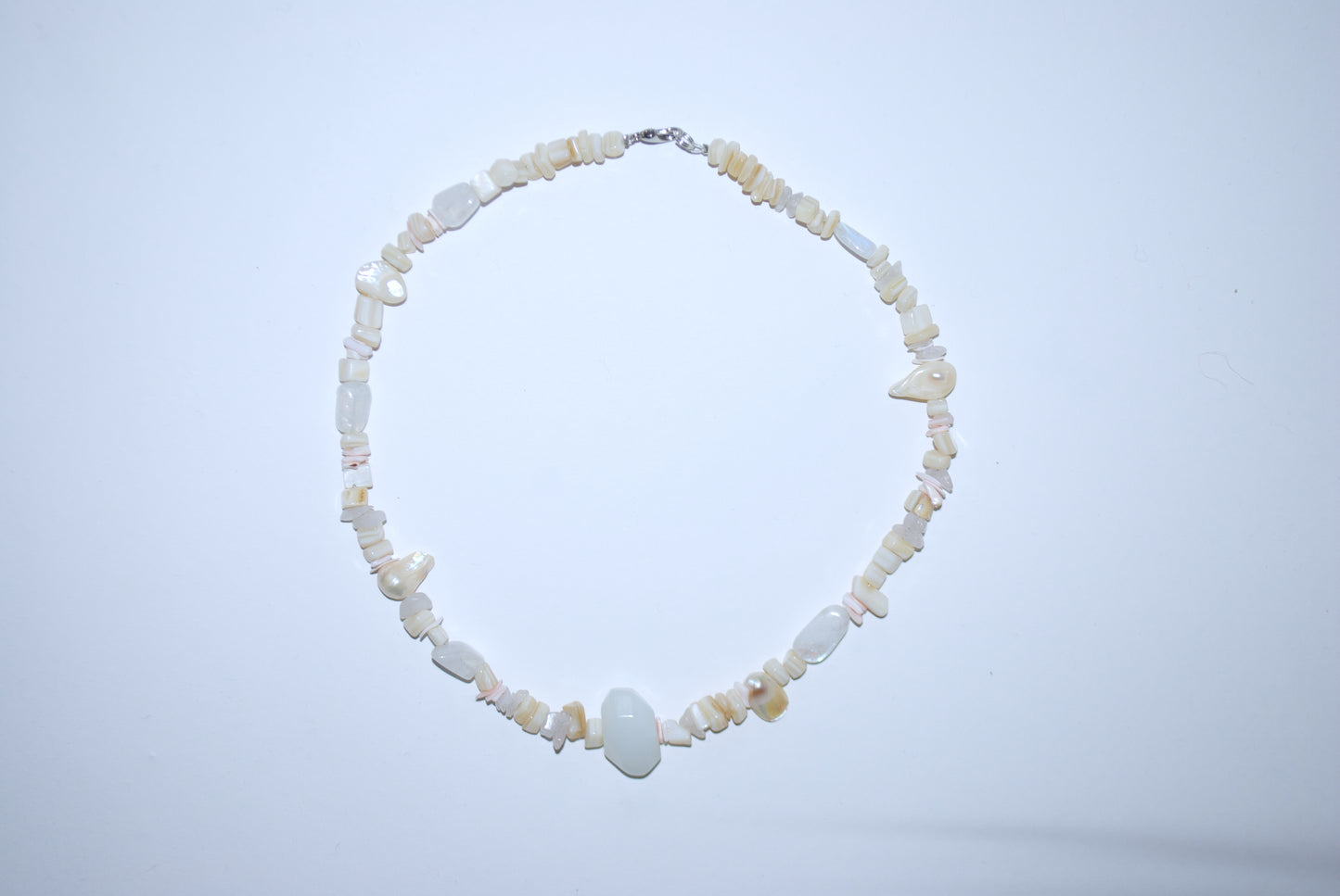 Crystal necklace: Mixed white