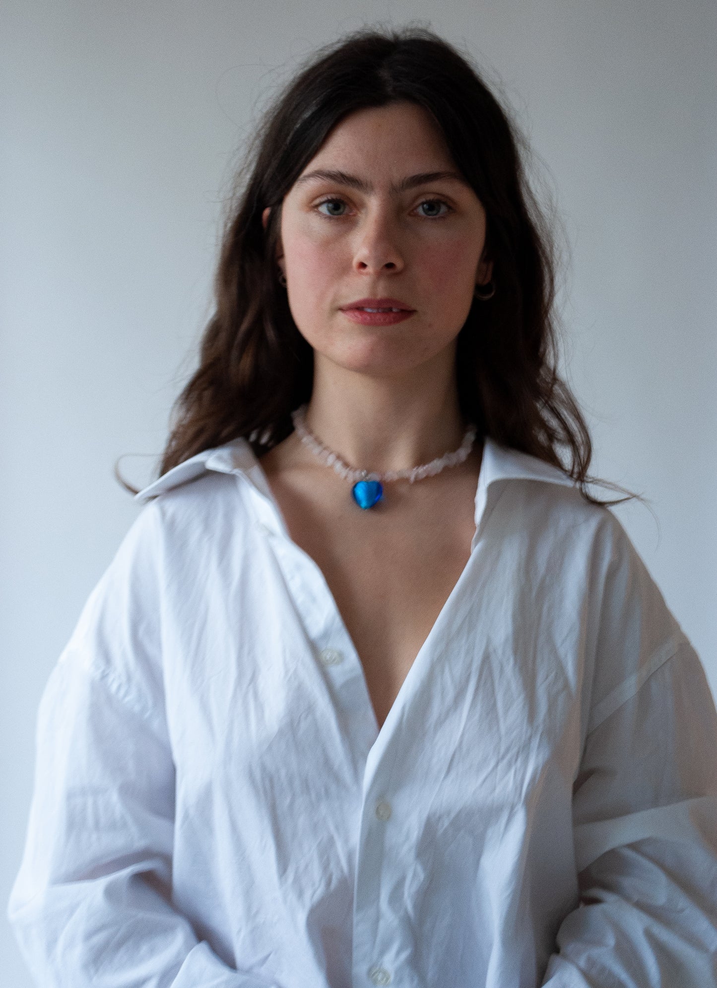 Crystal Necklace: Rose Quartz with heart pedant